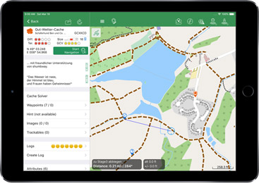 Geocaching mit dem iPad